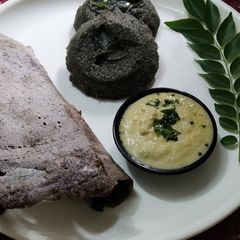 A picture of Black rice dosa idli.
