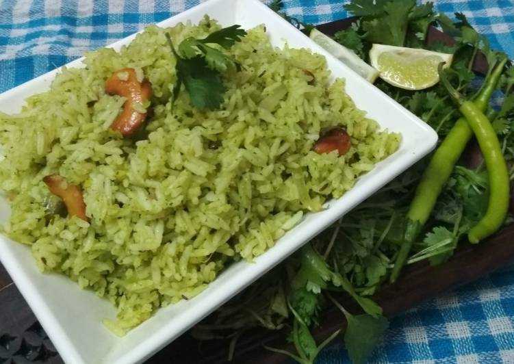 Steps to Make Speedy Coriander Lemon Rice