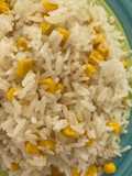 Arroz blanco con choclito