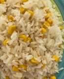 Arroz blanco con choclito