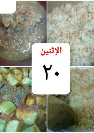 صورة لوصفة طاجن كوسه ورز بالشعيريه🎈