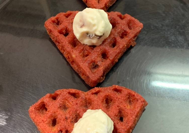 Step-by-Step Guide to Make Speedy Whole wheat beetroot waffles with frozen berries yoghurt