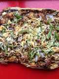 Pizza de pollo con BBQ (artesanal)