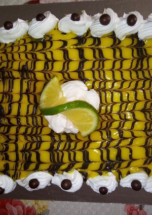 صورة لوصفة كعكة عيد ميلاد بذوق الليمون 🍋🍋🍋🍋