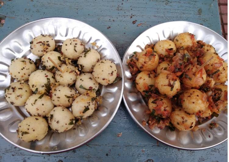 Steamed rava sooji balls
