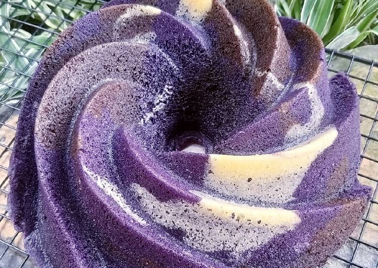 Cara Mudah Bikin Purple Marble Cake yang Bikin Ngiler