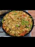 Paella con su toque de azafrán