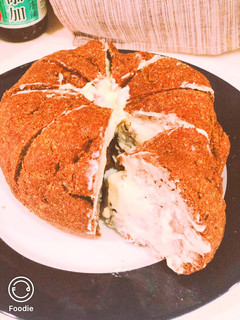 A picture of Keto Korean-Style Cream Cheese Frosting Flower Bread.