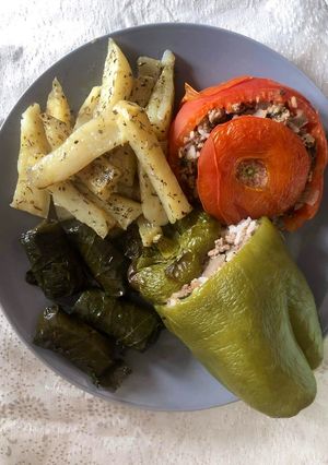 Φωτογραφία της συνταγής Γεμιστά με κιμά και πατάτες