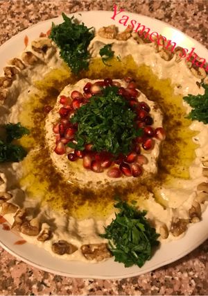 صورة لوصفة موديل تزيين متبل باذنجان باللبنة 😋😍