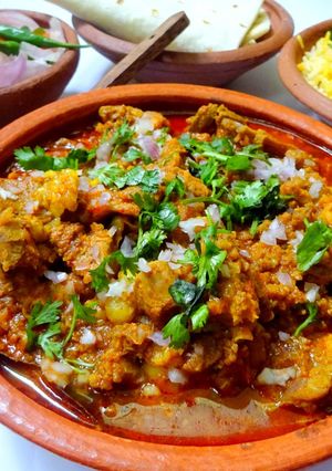 A picture of Mutton keema curry.