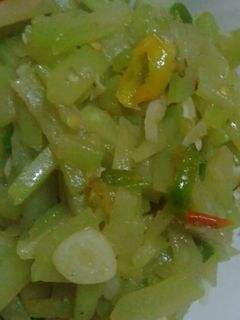 Foto resep Tumis labu pedas tanpa kuah