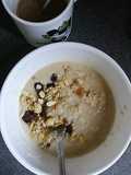 Breakfast oatmeal with granola