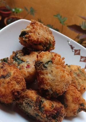 Foto resep Perkedel Tahu Bayam Pedas