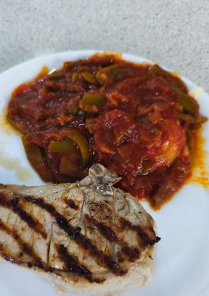 Una foto de Judías Verdes con Tomate