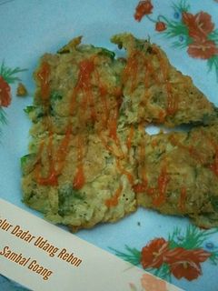 Foto resep Telur Dadar Udang Rebon Sambal Goang