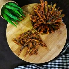 Crispy Ladies Finger / Kurkuri Bhindi A picture of Crispy Ladies Finger / Kurkuri Bhindi.