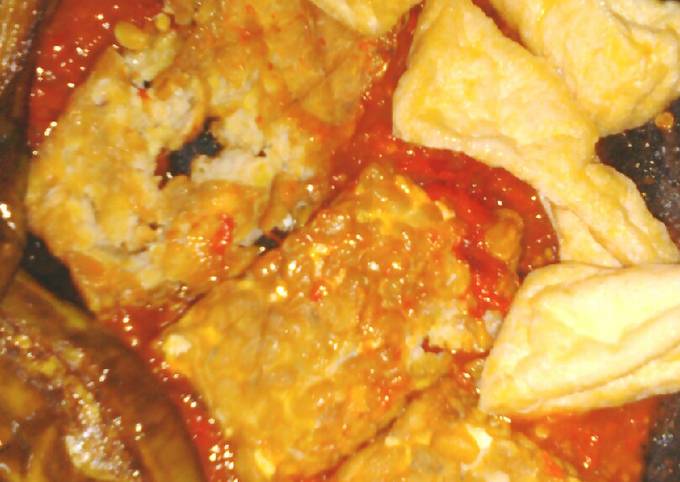Resep 57. Penyet tahu tempe terong yang Lezat Sekali