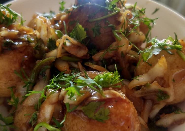 Recipe of Favorite Manchurian flavoured steamed rava balls