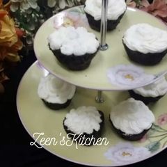 A picture of 2 Minute Microwave Cupcake Brownies.