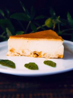 Una foto de Pastel de queso con caramelo