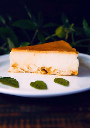 Una foto de Pastel de queso con caramelo