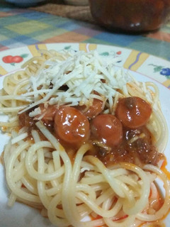 Foto resep Spaghetti Bolognese & sosis (#pr pasta)