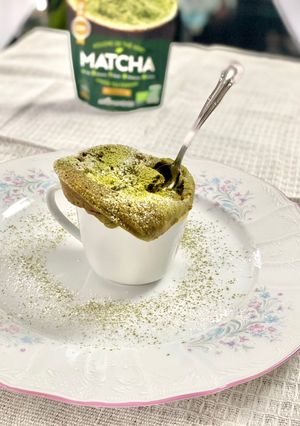 Une photo de Matcha mug cake