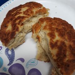 A picture of Fried Olive Oil Bread.