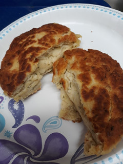 A picture of Fried Olive Oil Bread.