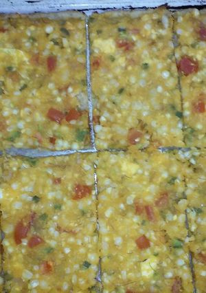 Una foto de Tarta de calabacín y choclo