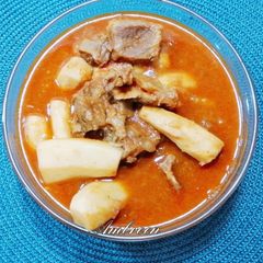3 spice Arvi Gosht Recipe A picture of 3 spice Arvi Gosht Recipe.