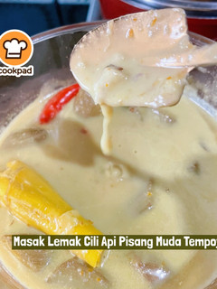 Gambar 👩🍳Masak Lemak Cili Api Pisang Muda Tempoyak