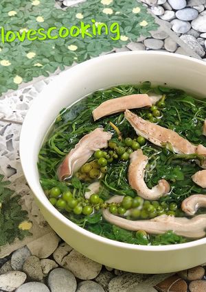Hình của món Canh xà lách xoong bao tử.