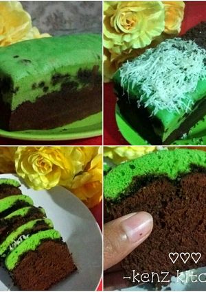 Foto resep Brownies kukus coklat pandan