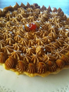 Una foto de Tarta de dulce de leche con mousse de dulce de leche