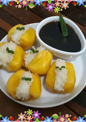 Foto resep Ketan Nangka Saus Gula Aren