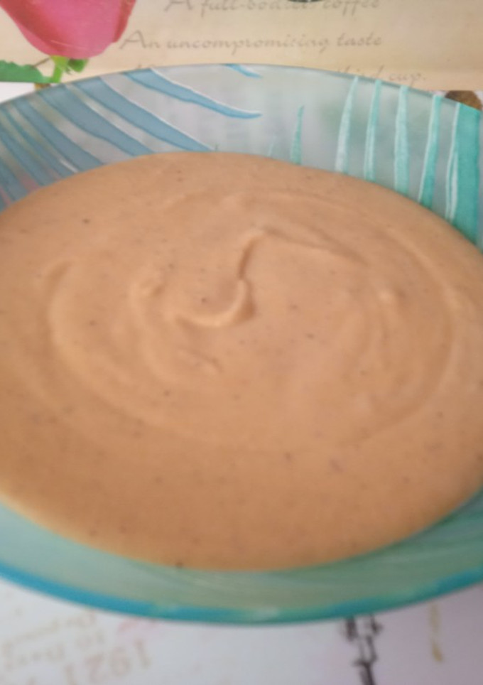 Una foto de Crema de avellanas y manzana