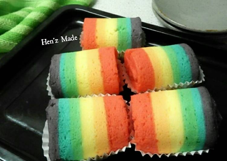 Resep: Rainbow Roll Cake yang Enak!