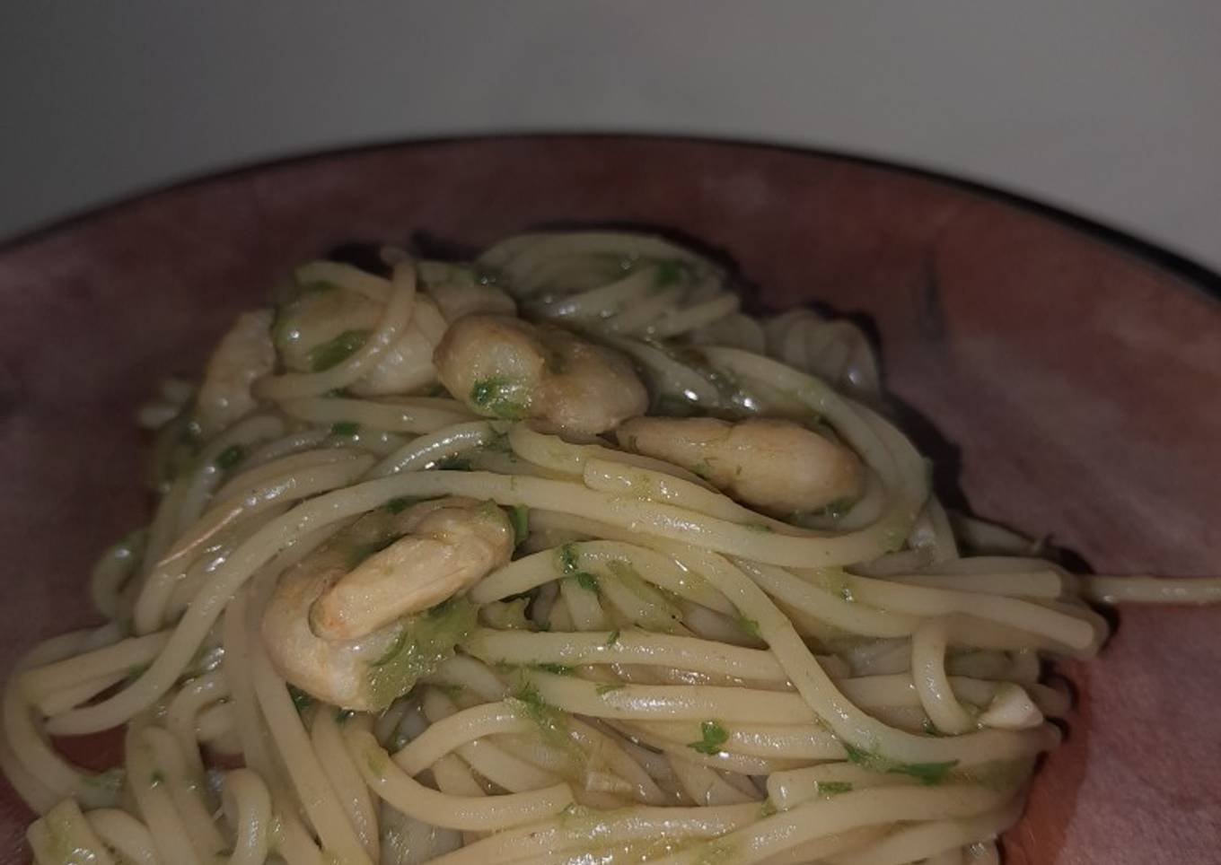 Garlic Prawn Spaghetti