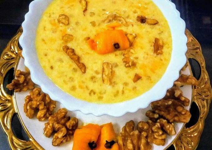 Recipe of Ultimate Mango sago walnut pudding - New Recipe Nasta