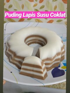 Foto resep Puding Lapis Susu Coklat