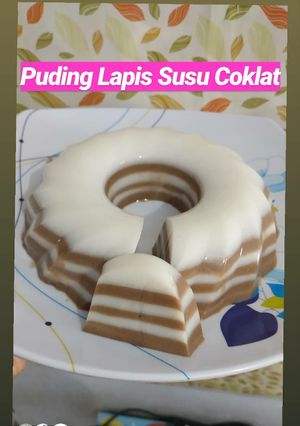 Foto resep Puding Lapis Susu Coklat