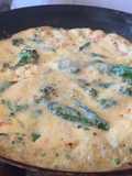 Smoked salmon and Tenderstem broccoli (or asparagus) frittata