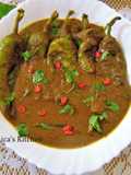 Mirchi Ka Salan (Green Chilies in Peanut-Sesame-Coconut Gravy - Hyderabadi style)