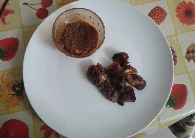 Chicken steak with pepper garlic sauce