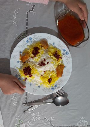 عکسی از دستور زرشک پلو با مرغ