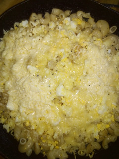 Una foto de Fideos gratinados