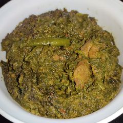 A picture of Palak (Spinach) Gosht.