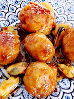 Una foto de Albóndigas de langostinos en salsa de soja